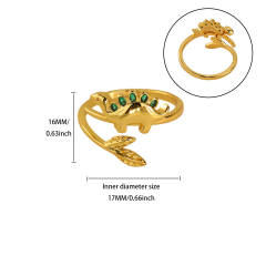 Delicate gold plated copper diamond pearl inlaid finger rings for women