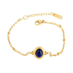 Wholesale retro natural stone series stainless steel bracelet dainty bracelet