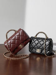 Women's Chanel Style Metal Chain Rhomboid Handbag All-match Shoulder bag qulited bag