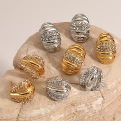 18KG unique stainless steel earrings studs earrings
