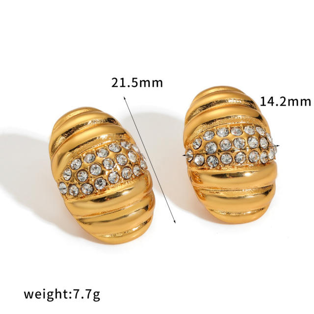 18KG unique stainless steel earrings studs earrings