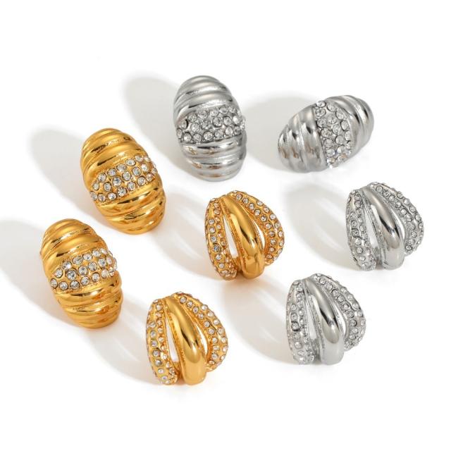18KG unique stainless steel earrings studs earrings