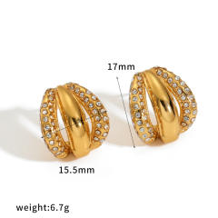 18KG unique stainless steel earrings studs earrings