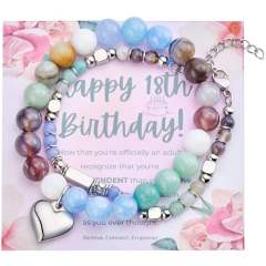 18th+ blue chalcedony love bracelet