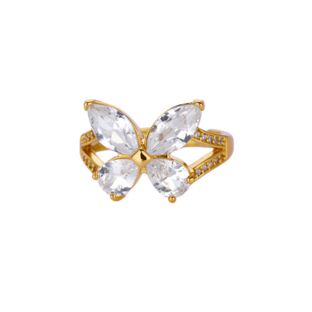 Light Luxury Versatile Zirconia Ring Fashion Simple Stainless Steel RingS Wholesale