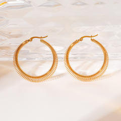 Minimalist Cool Round Oval Earrings stainless steel earrings hoop earrings