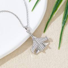 Heavy Industry Three-Dimensional Full Diamond Hot Air Balloon Pendant Necklace for Women