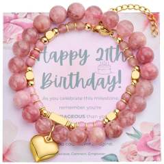 21th+ rhodochrosite love bracelet