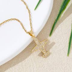 Heavy Industry Three-Dimensional Full Diamond Hot Air Balloon Pendant Necklace for Women