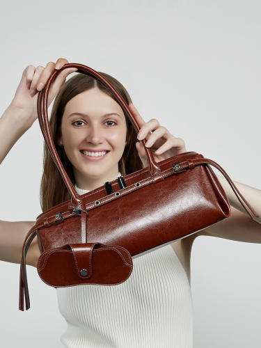 Genuine Leather Vintage Motorcycle Leather Belt Decorative Handbag shoulder bag