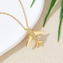 Heavy Industry Three-Dimensional Full Diamond Hot Air Balloon Pendant Necklace for Women