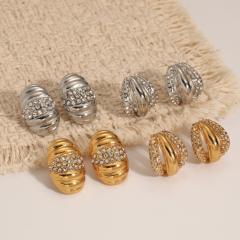 18KG unique stainless steel earrings studs earrings