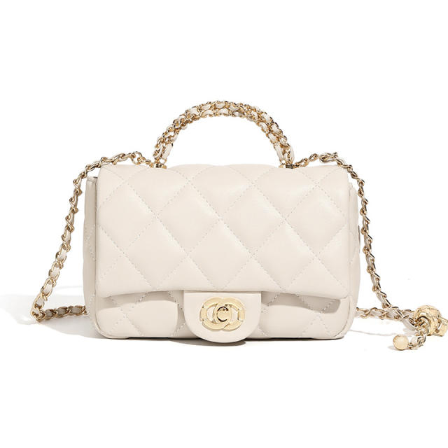 Women's Chanel Style Metal Chain Rhomboid Handbag All-match Shoulder bag qulited bag