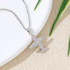 Heavy Industry Three-Dimensional Full Diamond Hot Air Balloon Pendant Necklace for Women