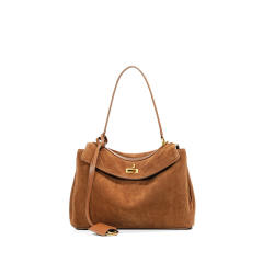 Autumn Winter Frosted Cowhide Rodeo Kelly Tote Bag Genuine Leather Large Capacity Shoulder Satchel Armpit Bag