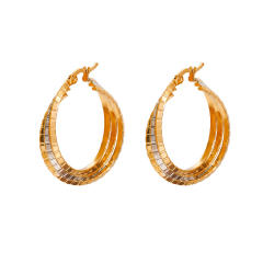 Minimalist Cool Round Oval Earrings stainless steel earrings hoop earrings