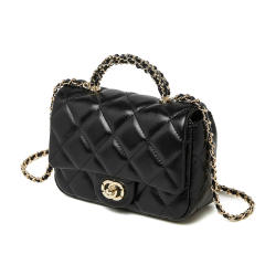 Women's Chanel Style Metal Chain Rhomboid Handbag All-match Shoulder bag qulited bag