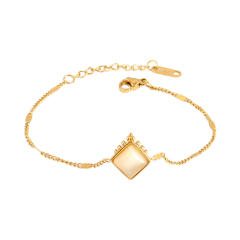 Wholesale retro natural stone series stainless steel bracelet dainty bracelet