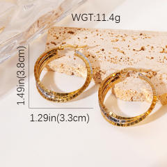 Minimalist Cool Round Oval Earrings stainless steel earrings hoop earrings