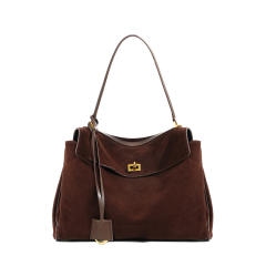 Autumn Winter Frosted Cowhide Rodeo Kelly Tote Bag Genuine Leather Large Capacity Shoulder Satchel Armpit Bag
