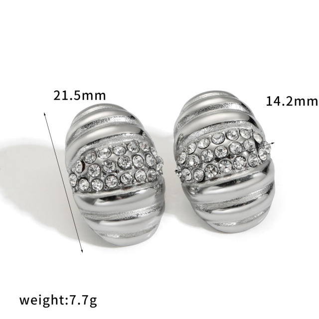 18KG unique stainless steel earrings studs earrings