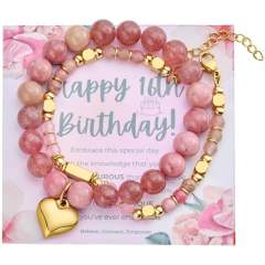 16th+ rhodochrosite love bracelet