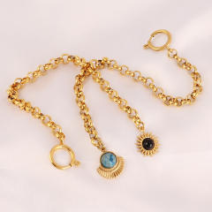 Wholesale retro natural stone series stainless steel bracelet dainty bracelet