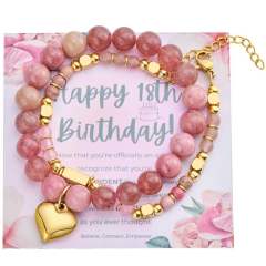 18th+ rhodochrosite love bracelet