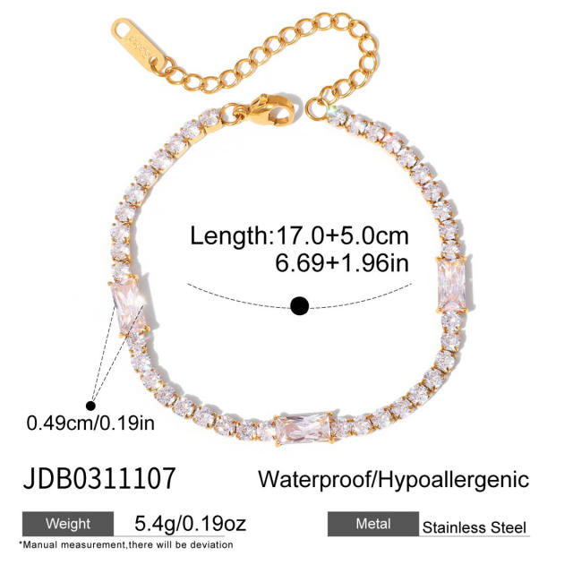 Delicate tennis bracelet diamond bracelet ring bracelet for women stainless steel bracelet