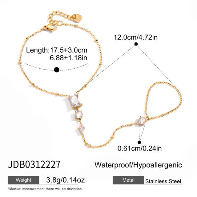 Delicate tennis bracelet diamond bracelet ring bracelet for women stainless steel bracelet