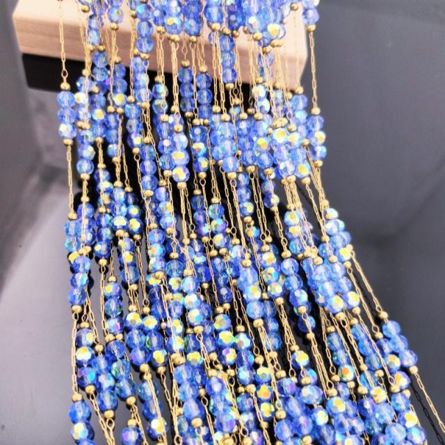 Hot Selling Titanium Steel Crystal Chain Monochrome Colorful Crystal DIY jewelry chain 1m/price