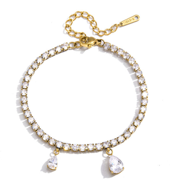 Delicate tennis bracelet diamond bracelet ring bracelet for women stainless steel bracelet