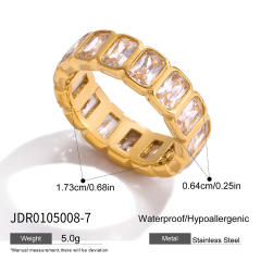 Delicate cubic zircon inlaid stainless steel bracelet ring bracelet diamond bracelet