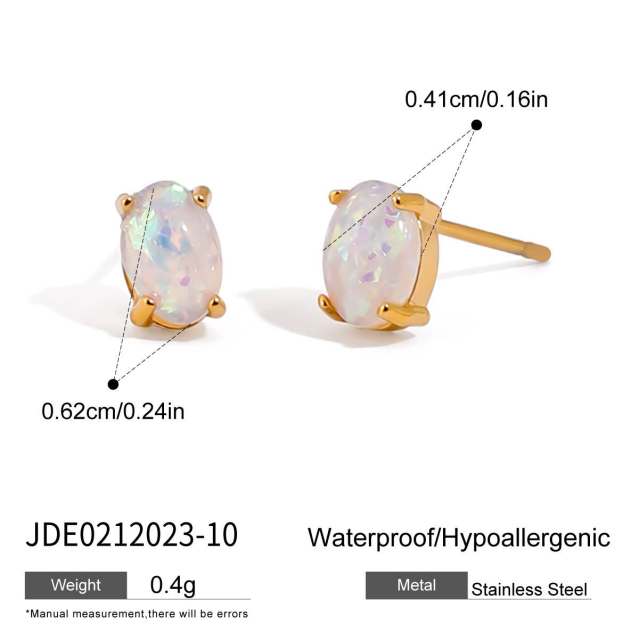 Unique cubic zircon inlaid stainless steel earrings ear cuff