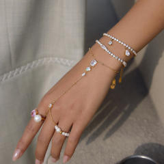 Delicate tennis bracelet diamond bracelet ring bracelet for women stainless steel bracelet