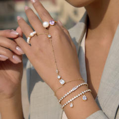 Delicate tennis bracelet diamond bracelet ring bracelet for women stainless steel bracelet