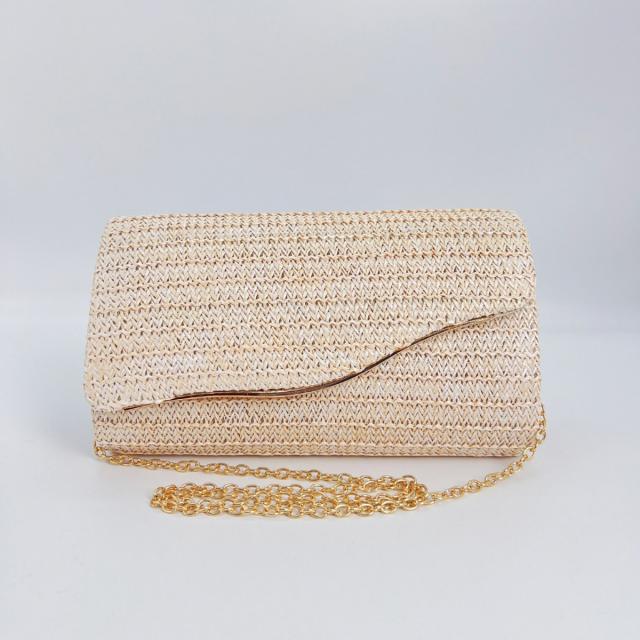 Rainbow Striped Small Bag Women's New Fashion Straw Messenger Bag beach bag
