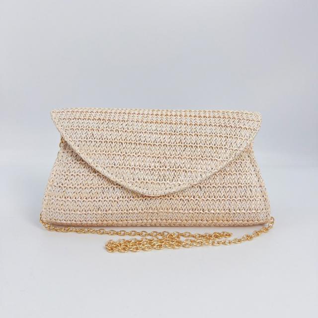 Rainbow Striped Small Bag Women's New Fashion Straw Messenger Bag beach bag