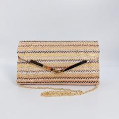 Rainbow Striped Small Bag Women's New Fashion Straw Messenger Bag beach bag