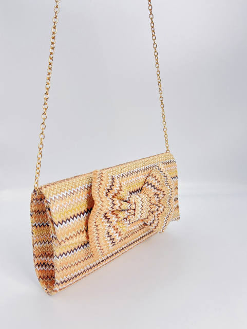 Rainbow Striped Small Bag Women's New Fashion Straw Messenger Bag beach bag
