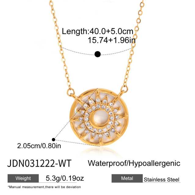 Retro star-shaped hollow out pendant stainless steel necklace