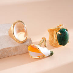Vintage big imitation stone finger rings