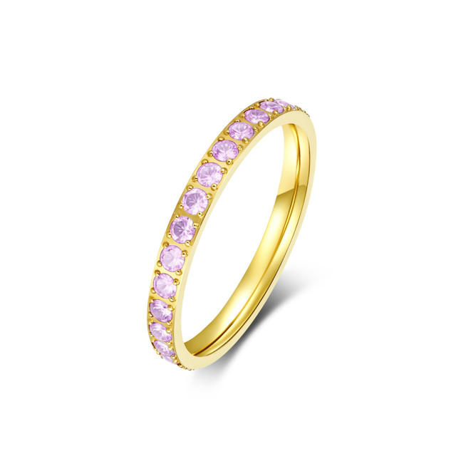 Best-Selling Titanium Steel Full Diamond Ring for Women stainless steel rings