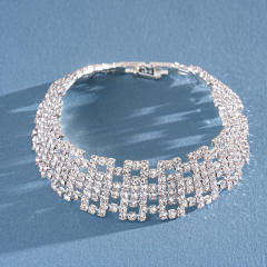 Delicate full rhinestone diamond bracelet
