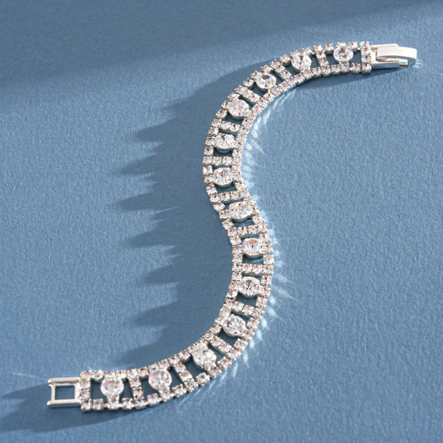 Delicate full rhinestone diamond bracelet