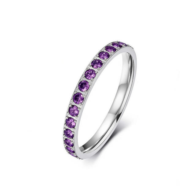 Best-Selling Titanium Steel Full Diamond Ring for Women stainless steel rings
