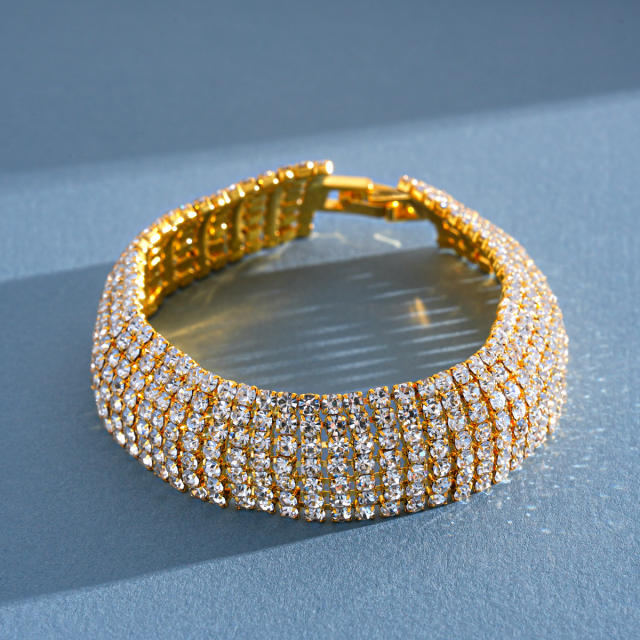 Delicate full rhinestone diamond bracelet
