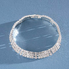 Delicate full rhinestone diamond bracelet