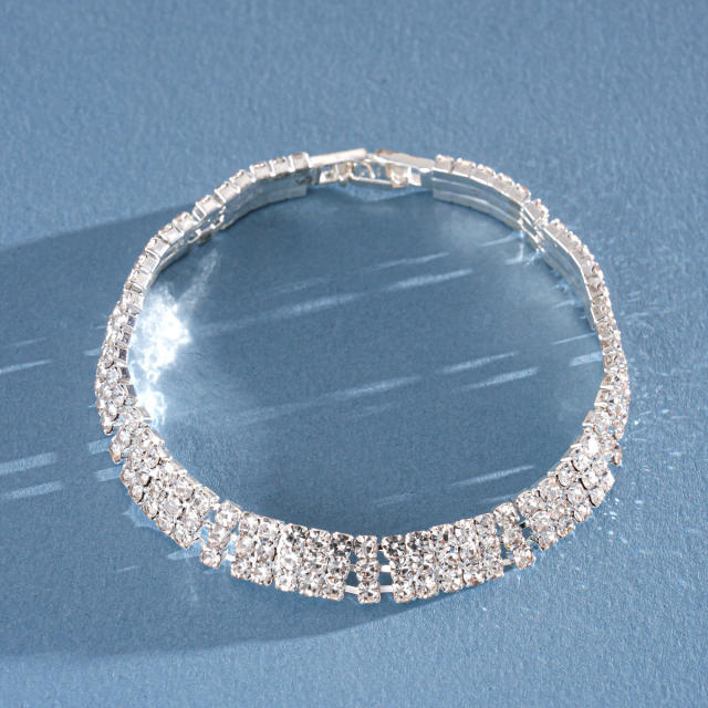 Delicate full rhinestone diamond bracelet