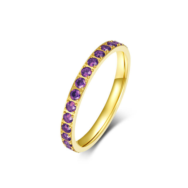 Best-Selling Titanium Steel Full Diamond Ring for Women stainless steel rings